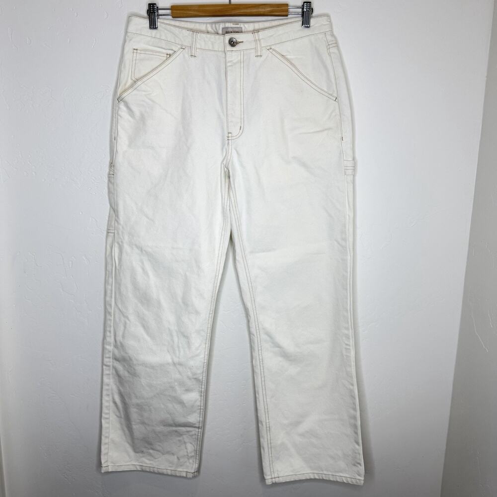 Brixton Essex Painter Pants Womens 29 Wide Leg Egret White Cream